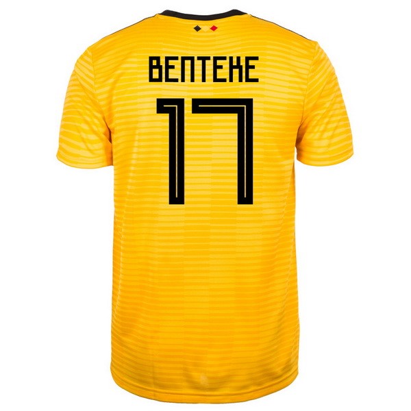 Camiseta Bélgica 2ª Benteke 2018 Amarillo